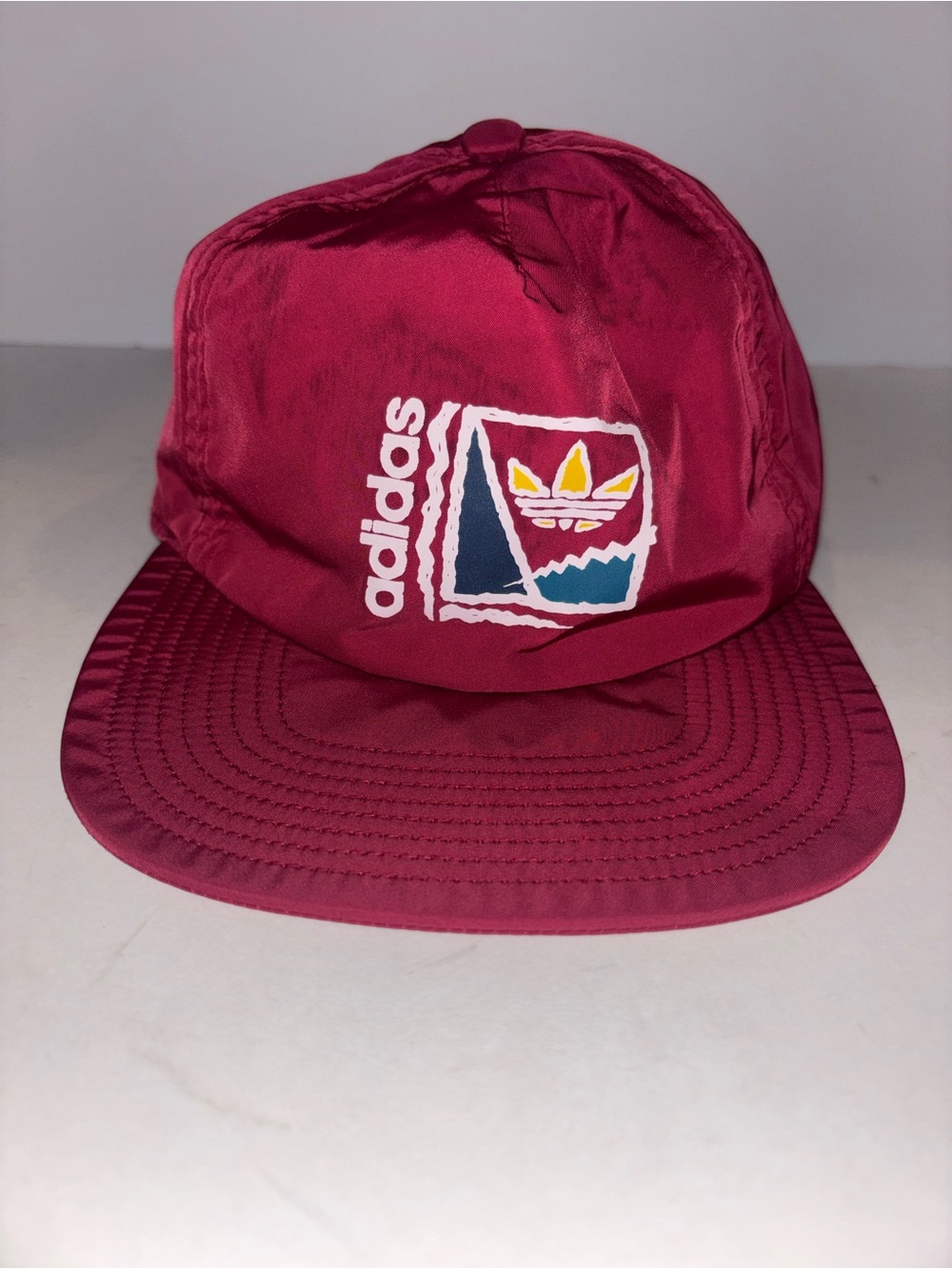 adidas Burgundy Trefoil Graphic Snapback Hat